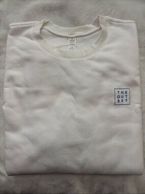 The Outset White Crewneck Sweatshirt - Men's Minimal Pullover